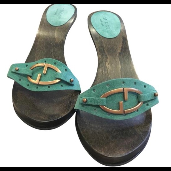 Gucci | Shoes | Gucci Turquoise Sandals | Poshmark